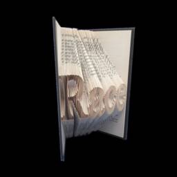 Race Inspirational Words 4 Letters Folded-Book Art Sculpture - thumbnail 2