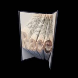Race Inspirational Words 4 Letters Folded-Book Art Sculpture - thumbnail 3