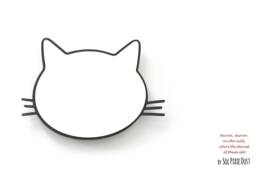 Safety Mirror Kitty Black With Led Light - Wall Decor Nursery Kid Wooden - thumbnail 1