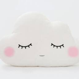 Cloud Pillow With Pink Cheeks For Nursery Decor, Baby Cushion Shower Gift Boy Girl Gender Neutral Newborn Kids Room Infant Bed Teepee - thumbnail 2
