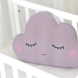 Cloud Pillow With Pink Cheeks For Nursery Decor, Baby Cushion Shower Gift Boy Girl Gender Neutral Newborn Kids Room Infant Bed Teepee - thumbnail 4