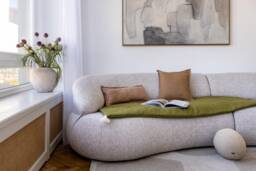 Linen Sofa Cover, Cover Protector, Slipcover Custom Size With Tassels - thumbnail 1