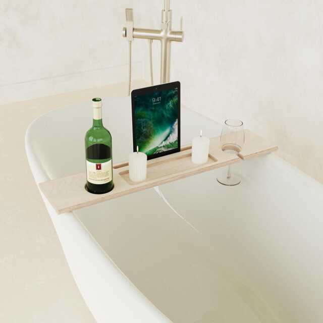 Handmade Birch Plywood Bath Tray Modern Scandi Caddy - image 1