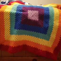 Crochet Baby Blanket. Rainbow Handmade Afghan. Baby. Baby Shower Gift - thumbnail 4