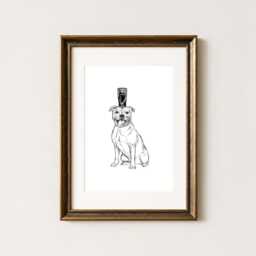 Staffordshire Bull Terrier Print Staffy & Pint Of Guinness - thumbnail 3