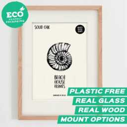 Solid Oak 11x14 Frame Thin Wooden Handmade Photo Frame, Picture - thumbnail 1