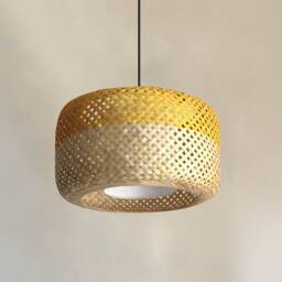 Handmade Bamboo Pendant Lamp Woven Ceiling Light - thumbnail 3