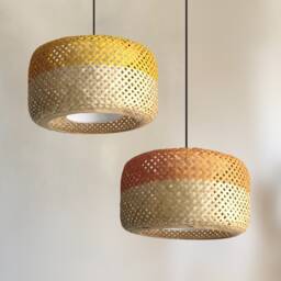 Handmade Bamboo Pendant Lamp Woven Ceiling Light - thumbnail 2