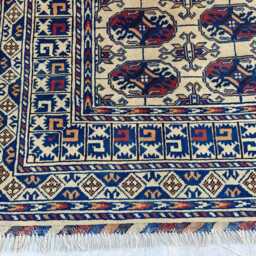 Afghan Handmade Ahal Gul Rug Tribal Wool Carpet 5x7 Ft, Boho Home Decor - thumbnail 3