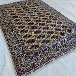 Afghan Handmade Ahal Gul Rug Tribal Wool Carpet 5x7 Ft, Boho Home Decor - thumbnail 2