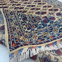 Afghan Handmade Ahal Gul Rug Tribal Wool Carpet 5x7 Ft, Boho Home Decor - thumbnail 4