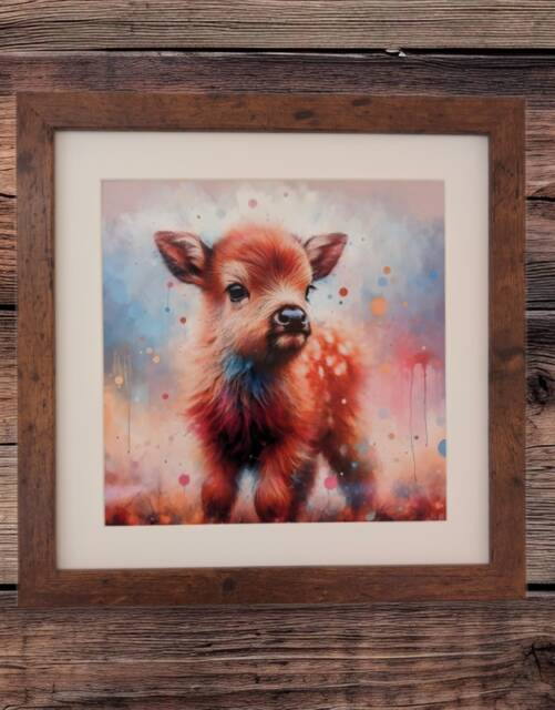 Scottish Wall Art Print -Freckles, The Baby Highland Deer - Highlands - image 1