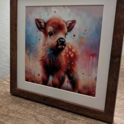 Scottish Wall Art Print -Freckles, The Baby Highland Deer - Highlands - thumbnail 3