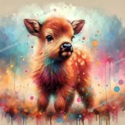 Scottish Wall Art Print -Freckles, The Baby Highland Deer - Highlands - thumbnail 2