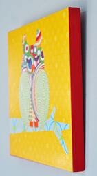 Owl Decoupage On Wood Kid's Room Nursery Art Wall Hanging - thumbnail 2