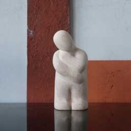Self-Compassion - Expressive Ceramic Figurine For Sandplay & Counseling - thumbnail 1