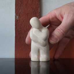Self-Compassion - Expressive Ceramic Figurine For Sandplay & Counseling - thumbnail 4