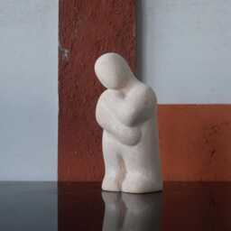 Self-Compassion - Expressive Ceramic Figurine For Sandplay & Counseling - thumbnail 2
