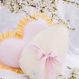 "Fluffy Boucle Easter Egg Pillow ""Mint Bow" - thumbnail 3