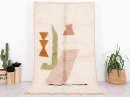 Fabulous Moroccan Rug, Beni Ourain Area 4.9 Ft X 8.3 - thumbnail 1
