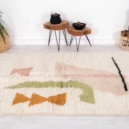 Fabulous Moroccan Rug, Beni Ourain Area 4.9 Ft X 8.3 - thumbnail 2