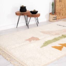 Fabulous Moroccan Rug, Beni Ourain Area 4.9 Ft X 8.3 - thumbnail 3