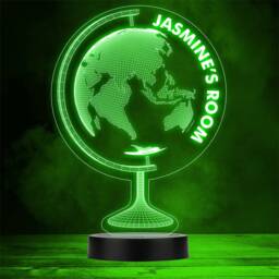 3D Style World Globe Earth Personalised Gift Colour Change Led Lamp Night Light - thumbnail 1