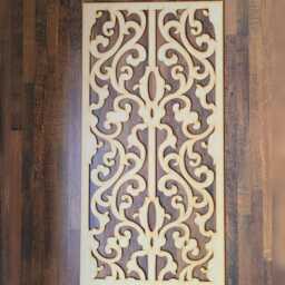 French Damask Laser-Cut Decorative Screen Radiator Cabinet Panel Wall Art 0194 - thumbnail 2