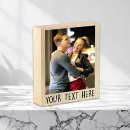 Custom Wooden Photo Gift - Personalised Valentine's Day For Him/Her, Anniversary Keepsake, Christmas, Wedding Couples - thumbnail 2