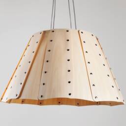 Scandinavian Ceiling Pendant With Real Wood Veneer Craft Design - thumbnail 2