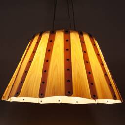 Scandinavian Ceiling Pendant With Real Wood Veneer Craft Design - thumbnail 3
