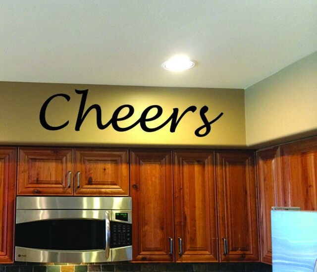 Kitchen Wall Decal, Restaurant Decor, Cheers Decal - image 1