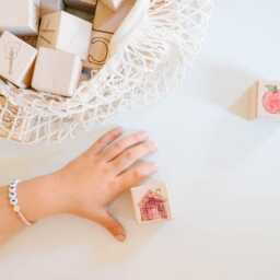 Baby Shower Activity - Engraved Maple Wooden Alphabet Blocks For Decorating Games & Activities - thumbnail 2