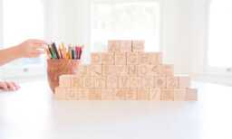 Baby Shower Activity - Engraved Maple Wooden Alphabet Blocks For Decorating Games & Activities - thumbnail 1