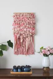 Large Textural Woven Wall Hanging/statement Tapestry Decor Love Like This