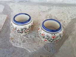 Set Of Two Handmade & Free Handpainted Candle Holders - thumbnail 1