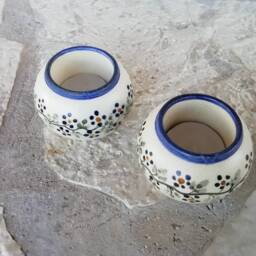 Set Of Two Handmade & Free Handpainted Candle Holders - thumbnail 3