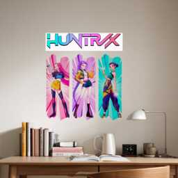 Kpop Huntrix Animated Children's Room Decoration Wall Vinyl Graphic Sticker - thumbnail 3
