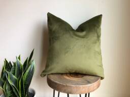 Designer Fabric Fern Green Velvet Lux Textured Pillow Cover Euro Sham 16 18 20 22 24 26 Cushion Nursery Extra Long Lumbar Christmas - thumbnail 1