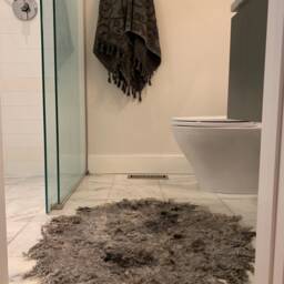 Handmade Gray Wool Rug Organic Sheep Locks, Wabi Sabi Decor - thumbnail 3