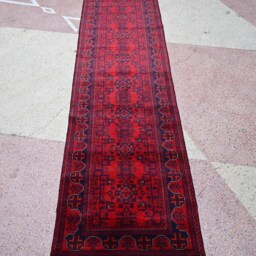 13 Ft, Runner Rug, 13.0 X 2.10 Handmade Turkmen 100% Wool Hallway Rug Runner, Long Afghan Carpet , Oriental - thumbnail 3