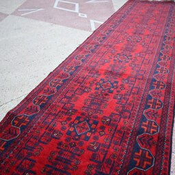 13 Ft, Runner Rug, 13.0 X 2.10 Handmade Turkmen 100% Wool Hallway Rug Runner, Long Afghan Carpet , Oriental - thumbnail 2