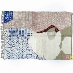 Yakiti - 4X7Ft Moroccan Rug, Beni Ourain Area Modern Wool Living Room Beniourain Handmade Soft Carpet, 117 cm X 204 - thumbnail 3