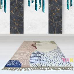Yakiti - 4X7Ft Moroccan Rug, Beni Ourain Area Modern Wool Living Room Beniourain Handmade Soft Carpet, 117 cm X 204 - thumbnail 2