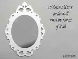 White Modern Rococo Acrylic Mirror - Safety