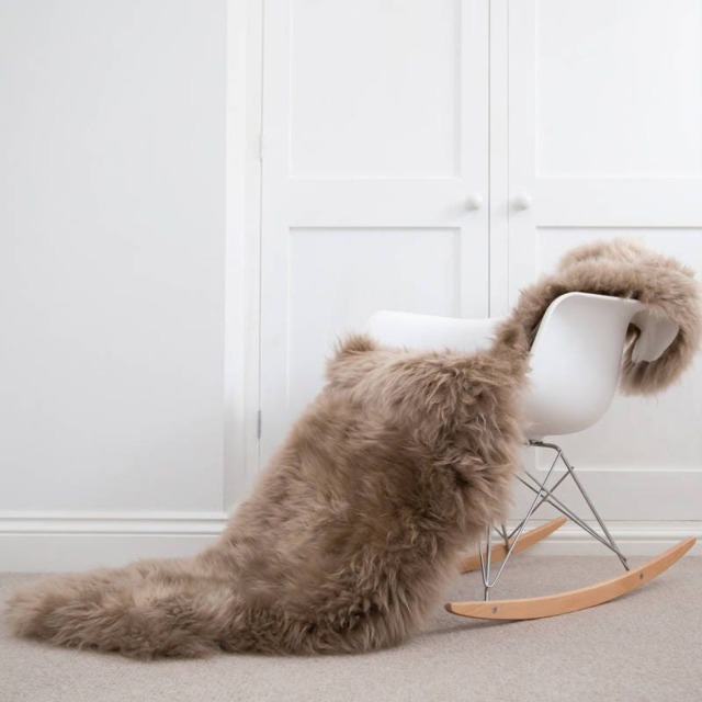 Taupe Xxl Sheepskin Rug, Throw, Double Sized, Superior Thick & Fluffy Fleece, Chair Cover, Carpet Large, Fur Rug, Interior Decor - image 1