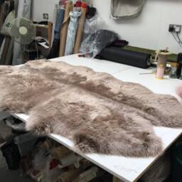 Taupe Xxl Sheepskin Rug, Throw, Double Sized, Superior Thick & Fluffy Fleece, Chair Cover, Carpet Large, Fur Rug, Interior Decor - thumbnail 4