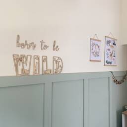 Born To Be Wild Sign, Kids Wall Sign Door Wooden Words For Walls, Quotes Room, Childrens Room Decor, Nursery Art - thumbnail 2
