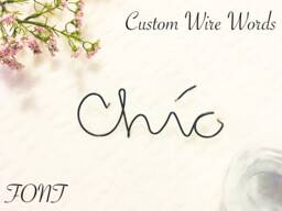 Chic Font - Wire Words Word Sign Personalized Wall Art Custom Quote Shelf Decor Name - thumbnail 1