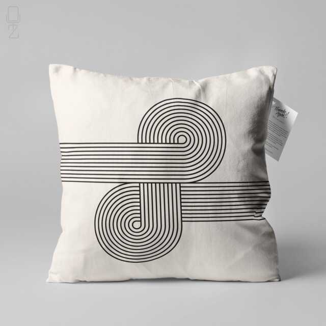 Mid Century Bauhaus Pillow Cover Soft Chenille, Double Sided Print - image 1